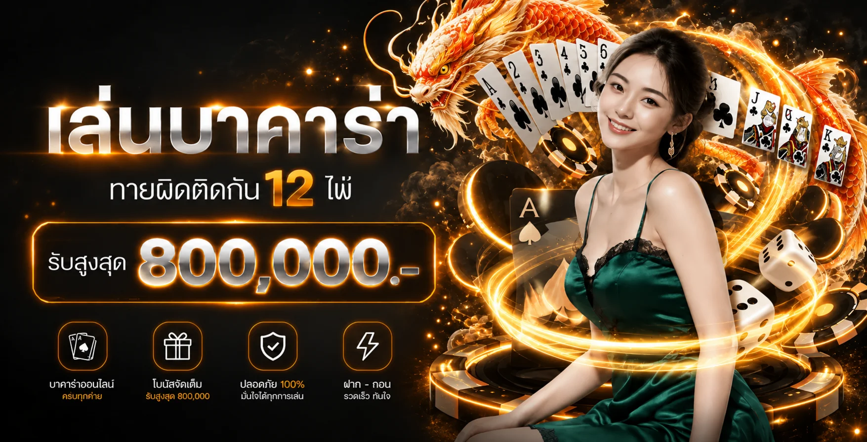 โต๊ะบาคาร่า LUNA87 พร้อมข้อมูลการเดิมพันและระบบออโต้